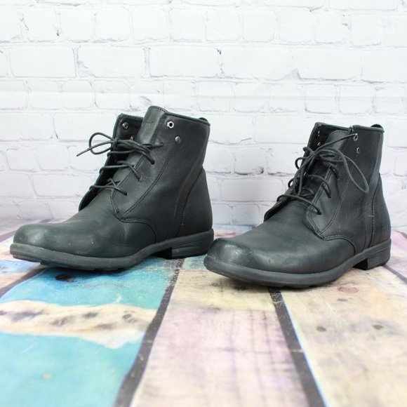 LL BEAN Leather Ankle Boots Booties Size 10 M - Picture 2 of 9